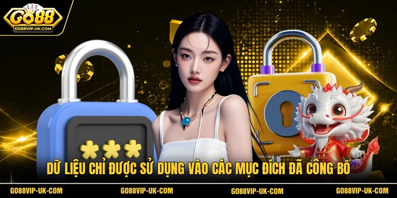 Dữ liệu chỉ được sử dụng vào các mục đích đã công bố